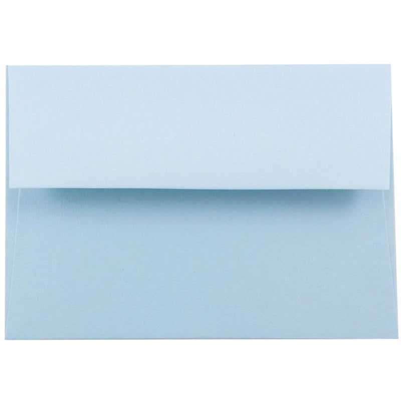 JAM Paper A2 Invitation Envelope 4 3/8" x 5 3/4", Baby Blue, 100/Pack (155624d)