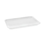 Pactiv Evergreen Meat Tray, #4 Shallow, 9.13 x 7.13 x 0.65, White, Foam, 500/Carton(PCT0TF104S00000)