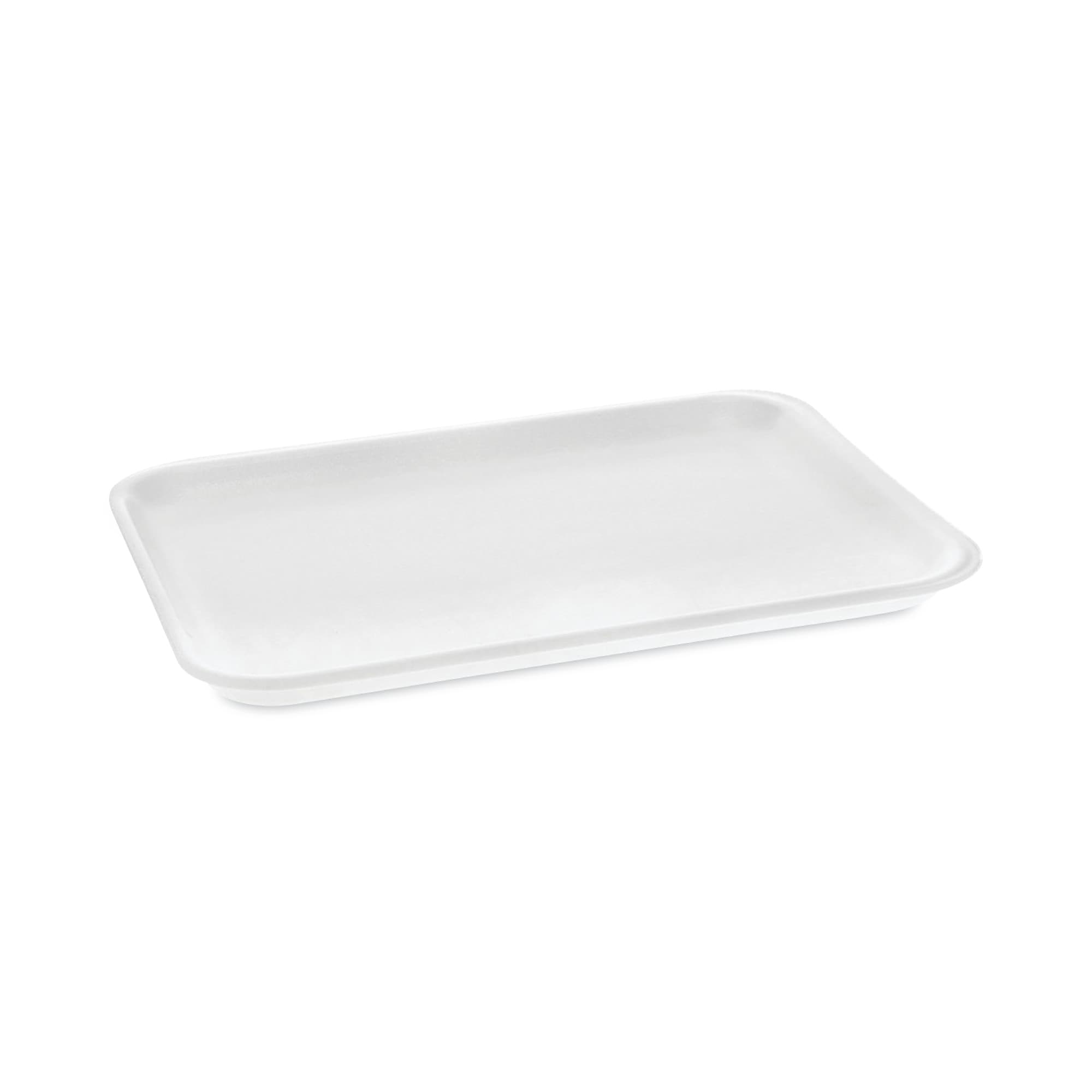 Pactiv Evergreen Meat Tray, #4 Shallow, 9.13 x 7.13 x 0.65, White, Foam, 500/Carton(PCT0TF104S00000)