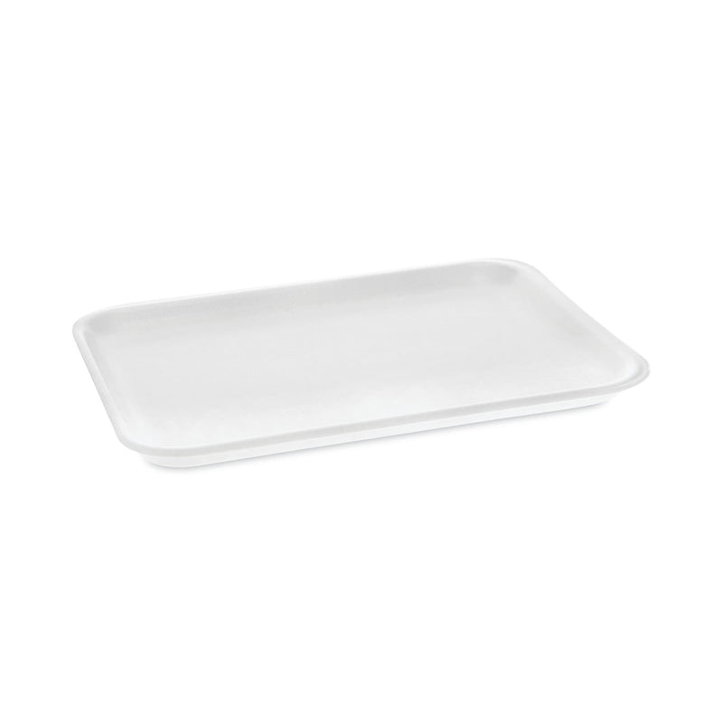 Pactiv Evergreen Meat Tray, #4 Shallow, 9.13 x 7.13 x 0.65, White, Foam, 500/Carton(PCT0TF104S00000)