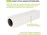 Champion Sports Four-Way Youth-Size Pitcher's Box, White (BH71)