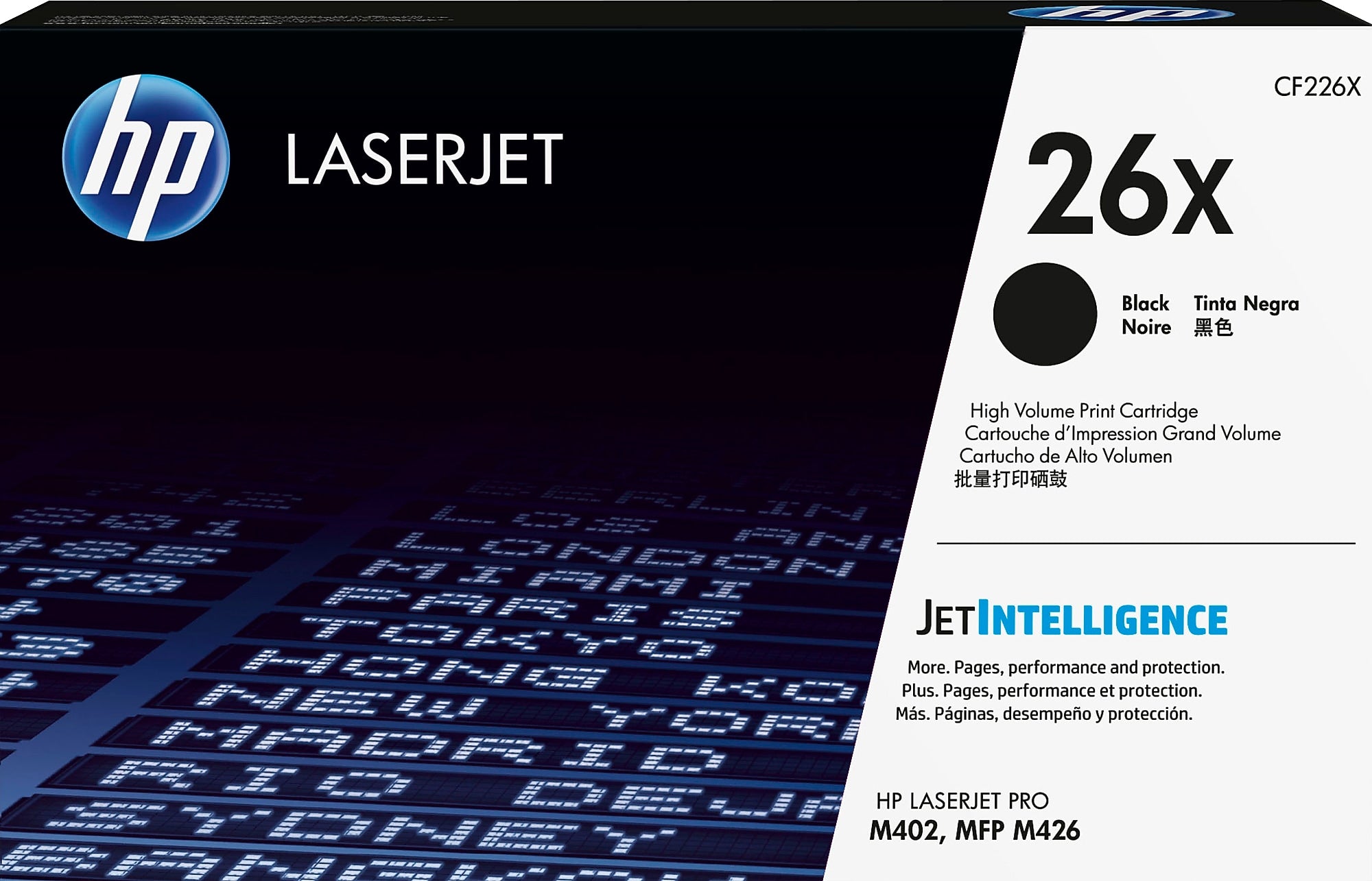 HP 26X Black High Yield Toner Cartridge, Prints Up to 9,000 Pages (CF226X)