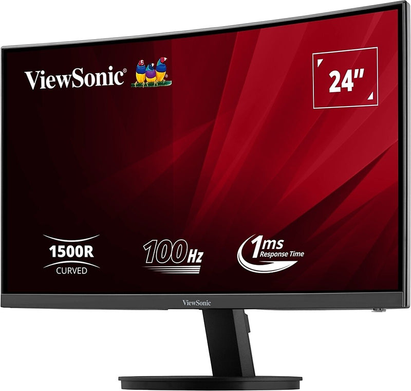 ViewSonic VA Series 24" Curved 100 Hz LED Monitor, Black (VA2416C)