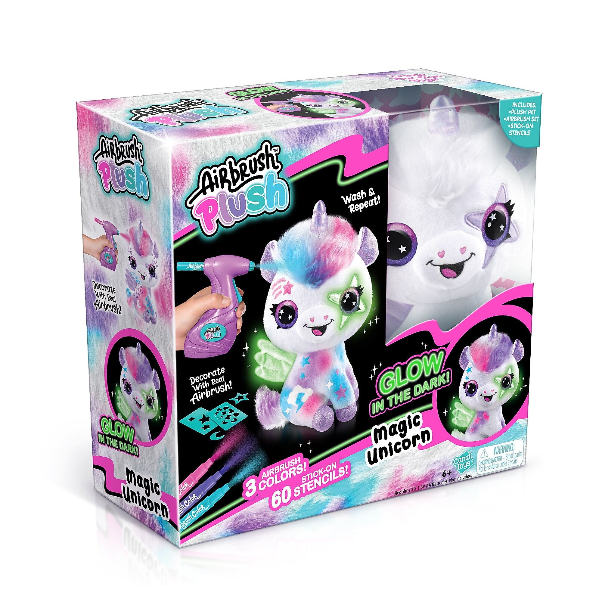 Style 4 Ever Airbrush Plush Glow in the Dark Unicorn (228330-8)