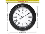 Infinity Instruments Roman Weave Wall Clock, 16"Dia. (20307BK-4545)