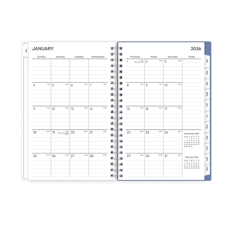 2026 Blue Sky Lindley 5" x 8" Calendar Year Weekly & Monthly Planner, Plastic Cover, Multicolored (101579-26)