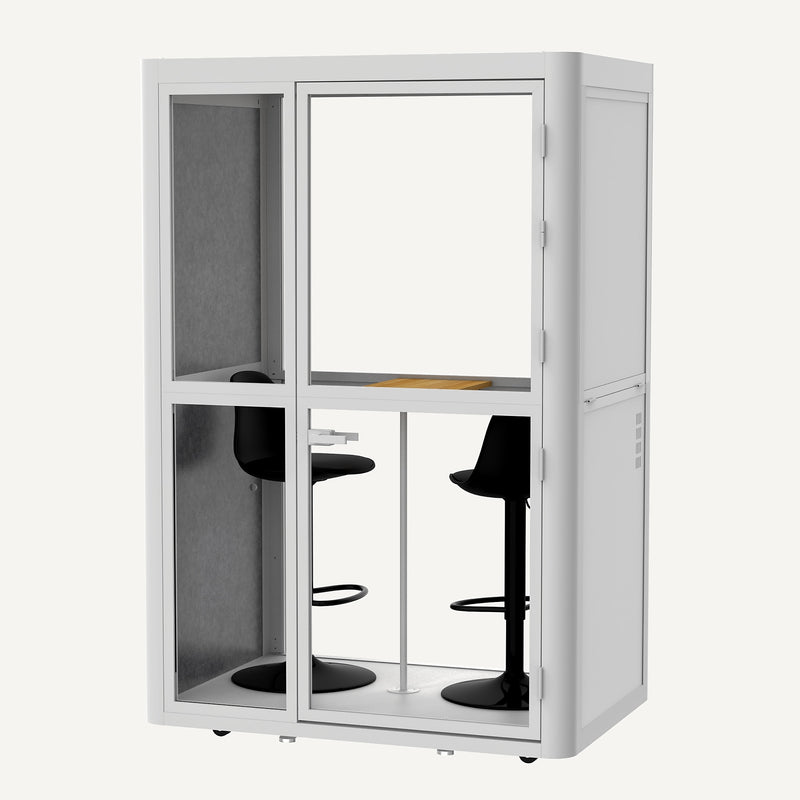 FlexiSpot WorkCube Series Sound Absorbing 2 Person Privacy Booth, White (EP2FW-KIT)