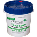 Terracycle Regulated Waste Plastic EasyPak Mini Battery Recycling Container, 1 Gallon, White (510-2100)