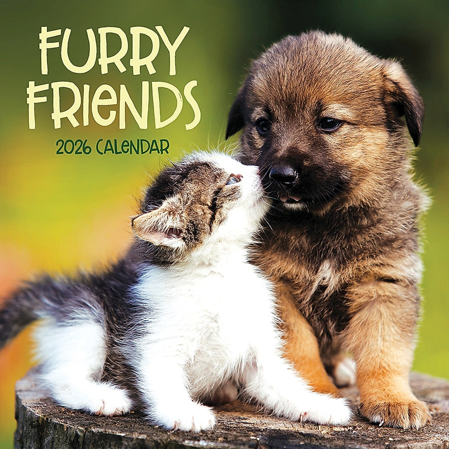 2026 TF Publishing Furry Friends 12" x 12" Monthly Wall Calendar (26-1011)