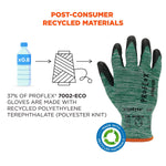 Ergodyne ProFlex 7002-ECO Recycled PU Coated Gloves, 15 Gauge, Green, Larger (10564)