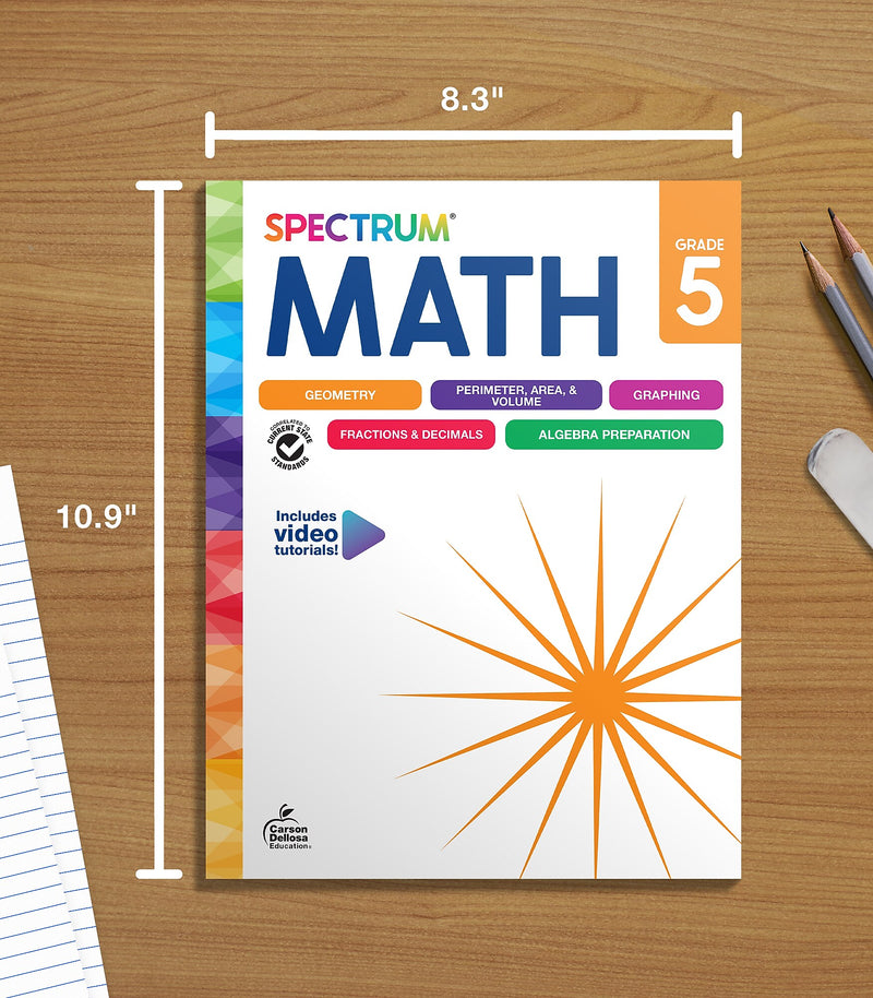 Carson-Dellosa Spectrum Math Workbook, Grade 5