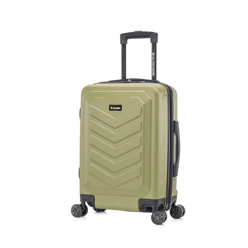 US Army FOX 20" Hardside Carry-On Suitcase, 4-Wheeled Spinner, TSA Checkpoint Friendly, Olive Drab (USLFOX00S-GRN)