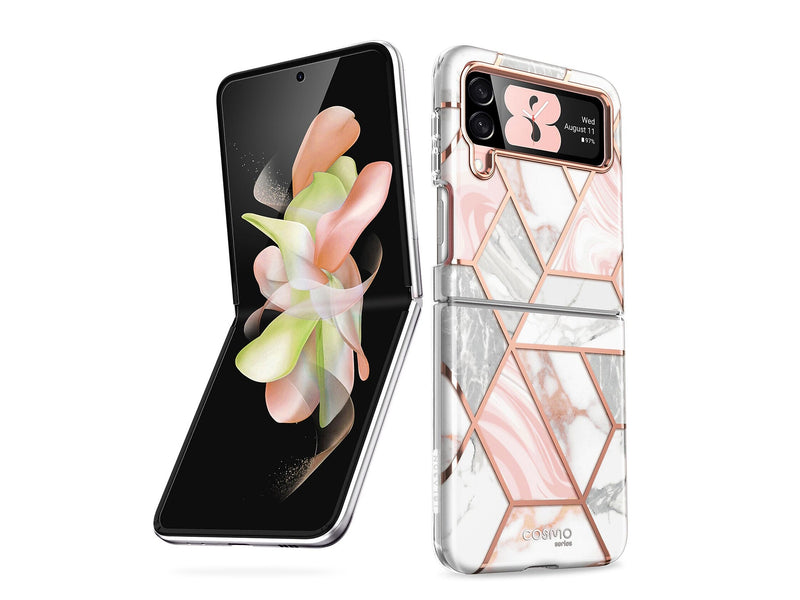 i-Blason Cosmo Marble Pink Snap Case for Samsung Galaxy Z Flip4 (Galaxy2022-ZFlip4-5G-Cosmo-Marble)