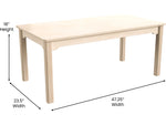 Flash Furniture Bright Beginnings Hercules Rectangular Table, 47.25" x 23.5", Beech (MK-ME088011-GG)