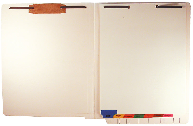 Tabbies Bottom Tab Patient Chart Index Divider Set, 8-Tab, Ivory, 40/Box (54500)
