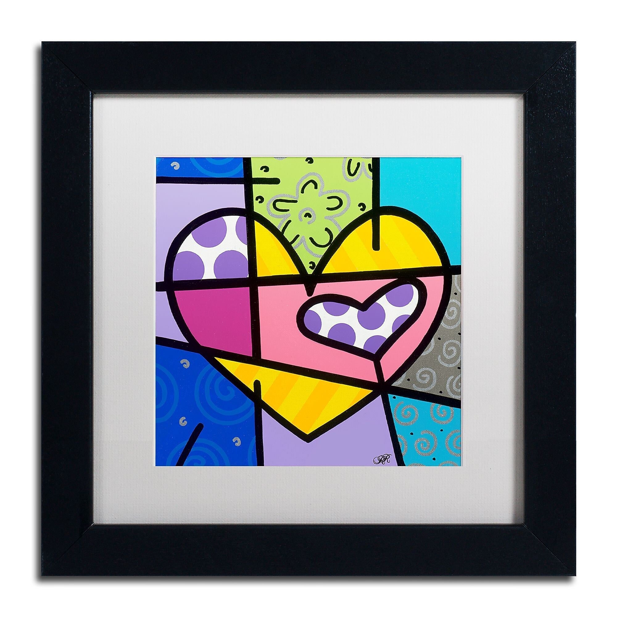 Trademark Fine Art Roberto Rafael 'Big Heart IV' 11" x 11" Matted Framed (190836280810)
