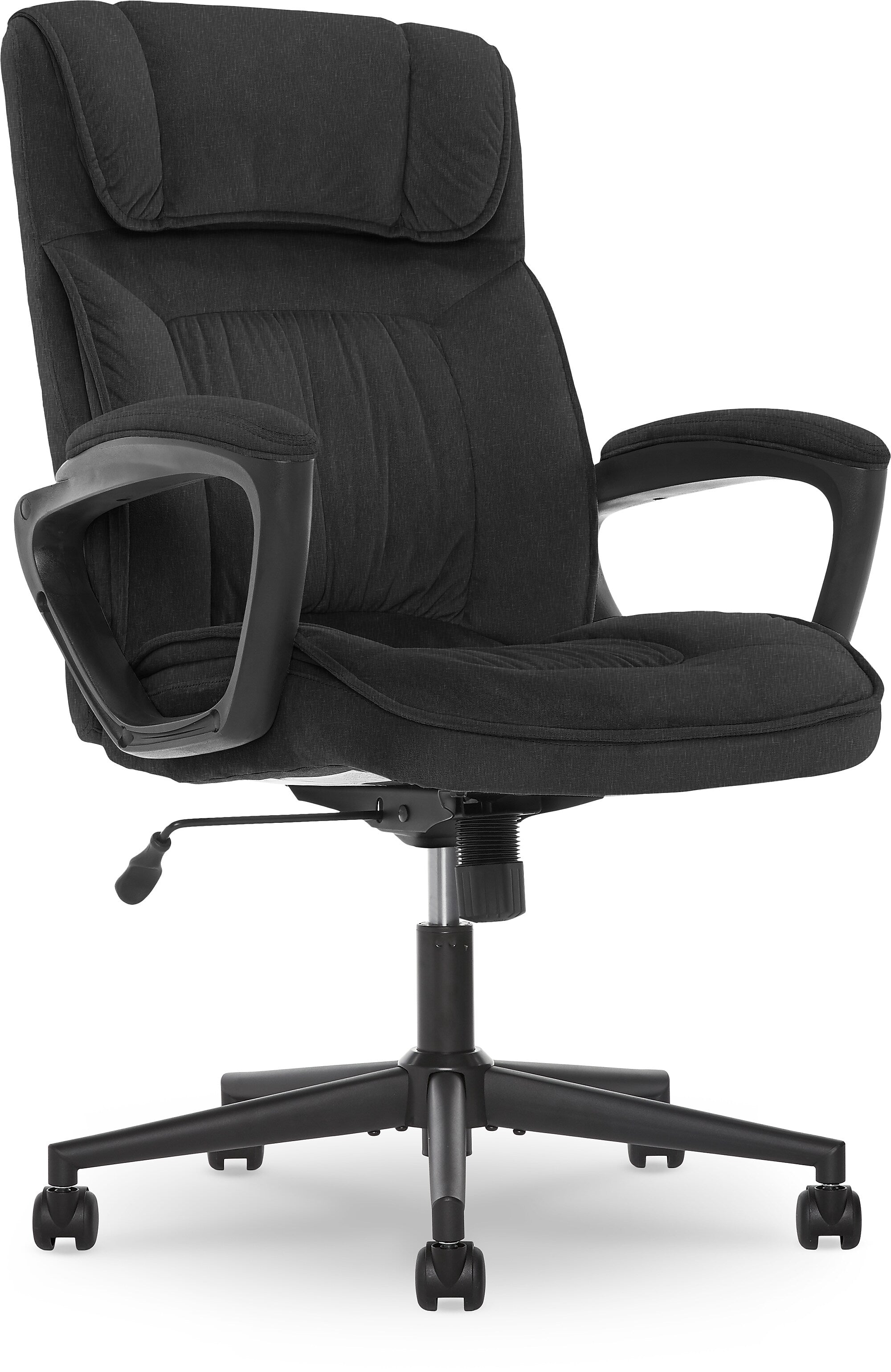 Serta Hannah I Ergonomic Microfiber Swivel Executive Chair, Black (43670D)