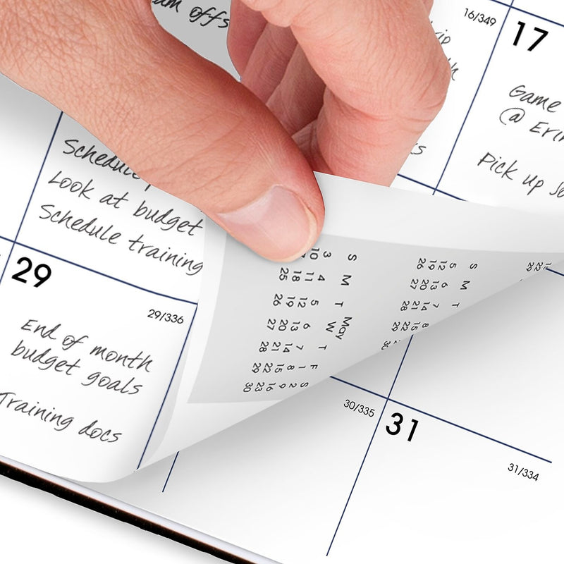 2026 AT-A-GLANCE DayMinder 7" x 8.5" Monthly Planner, Faux Leather Cover, Black (G400H-00-26)