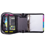 Case It King Sized Zip Tab 4" 3-Ring Zipper Binders, D-Ring, Purple (D-186 PUR)