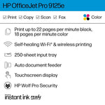 HP OfficeJet Pro 9125e Wireless Color All-In-One Inkjet Printer, Print, Scan, Copy, Fax, Best for Home Office, 3 Months FREE Ink