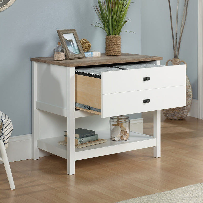 Sauder Cottage Road Lateral File Cabinet, Letter/Legal Size, 30"H x 32"W x 22"D, Soft White (427307)