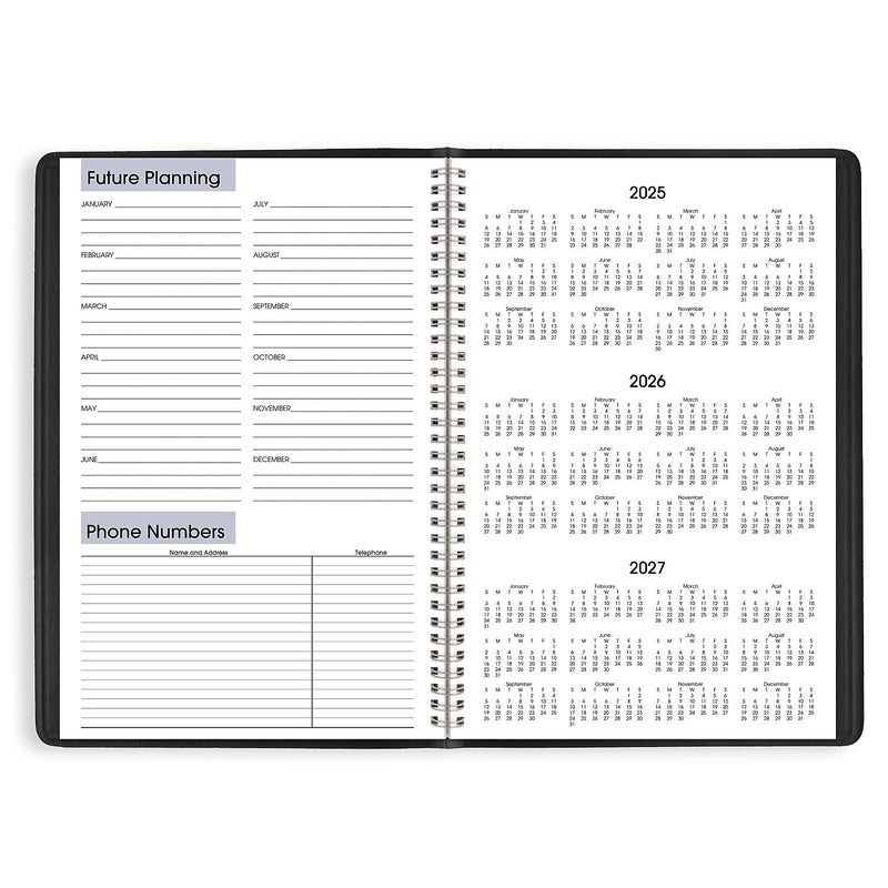 2026 AT-A-GLANCE DayMinder 8" x 12" Monthly Planner, Faux Leather Cover, Black (G470-00-26)