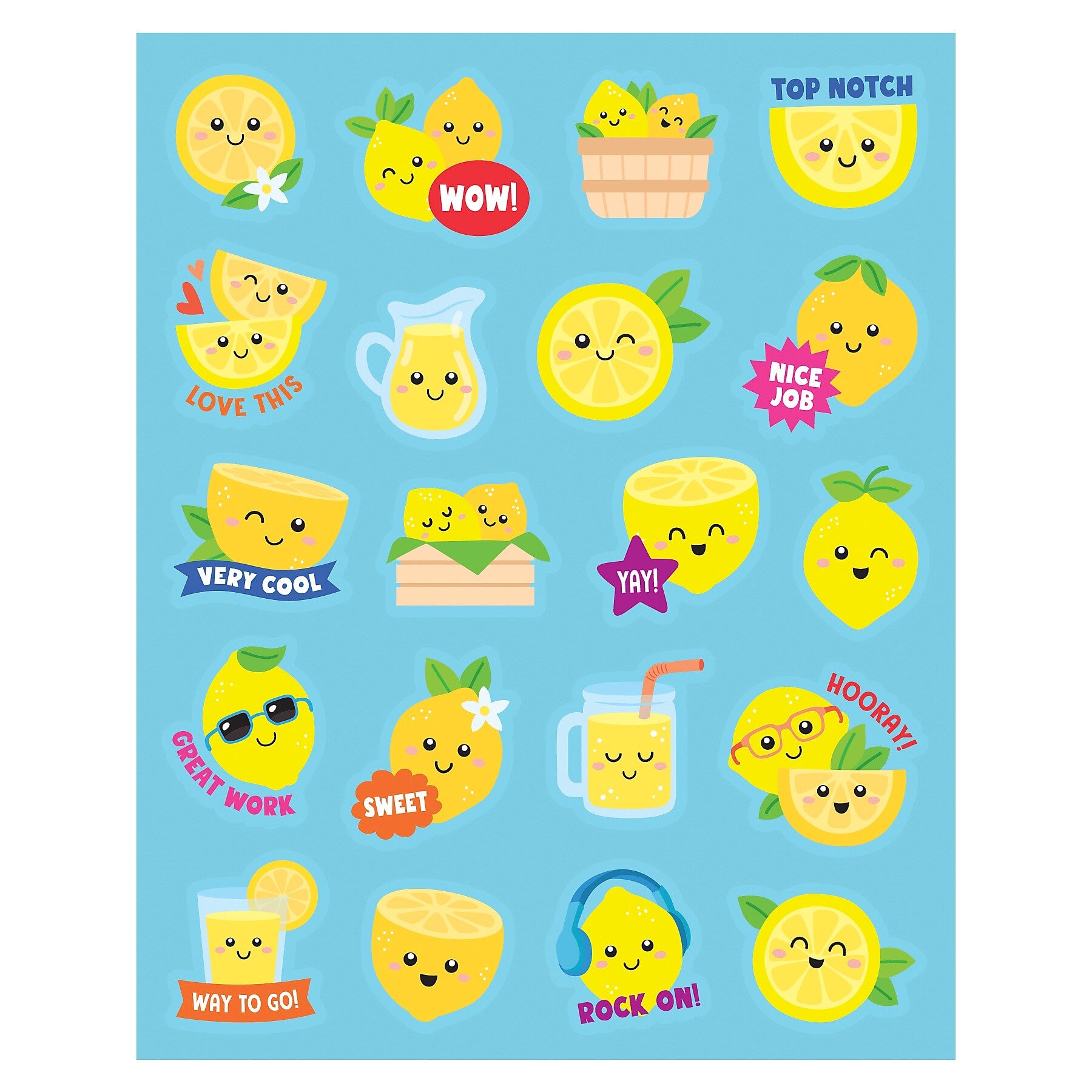 Teacher Created Resources Lemon Smelly Stickers, Multicolored, 120/Pack, 6/Packs/Bundle (TCR9443-6)