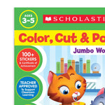 Scholastic Teaching Solutions Color, Cut & Paste Jumbo Workbook, 320 Pages, 3/Bundle (SC-9781546106999-3)