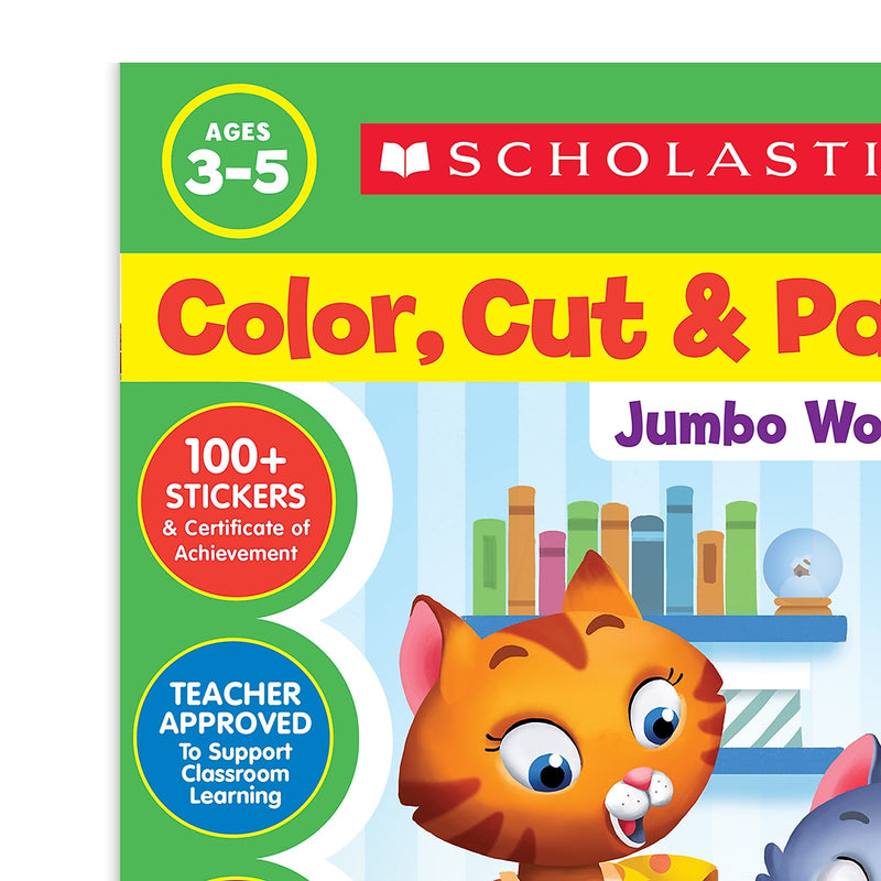 Scholastic Teaching Solutions Color, Cut & Paste Jumbo Workbook, 320 Pages, 3/Bundle (SC-9781546106999-3)