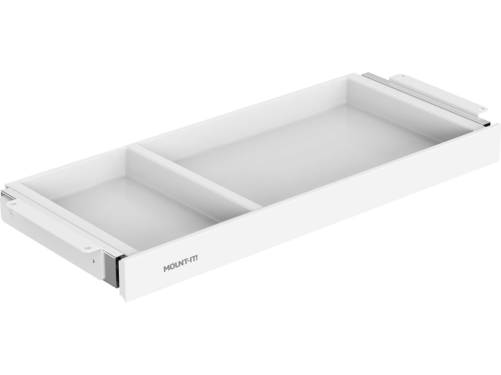 Mount-It! 2"H x 21"W Under-Desk Drawer, White (MI-7294WHT)