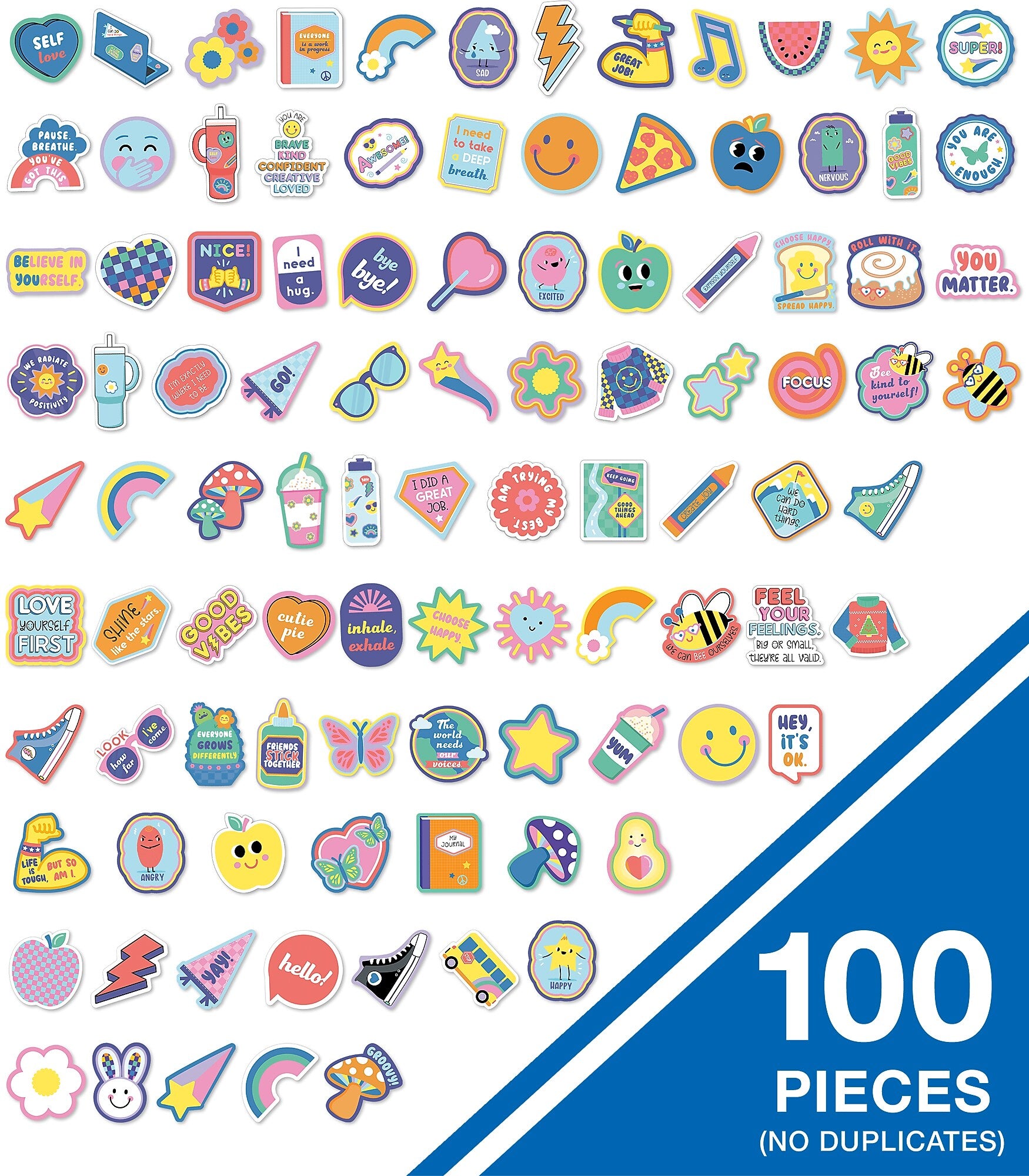 Carson Dellosa Education We Stick Together Vinyl Stickers, Assorted Designs, 100/Pack (CDP168322)
