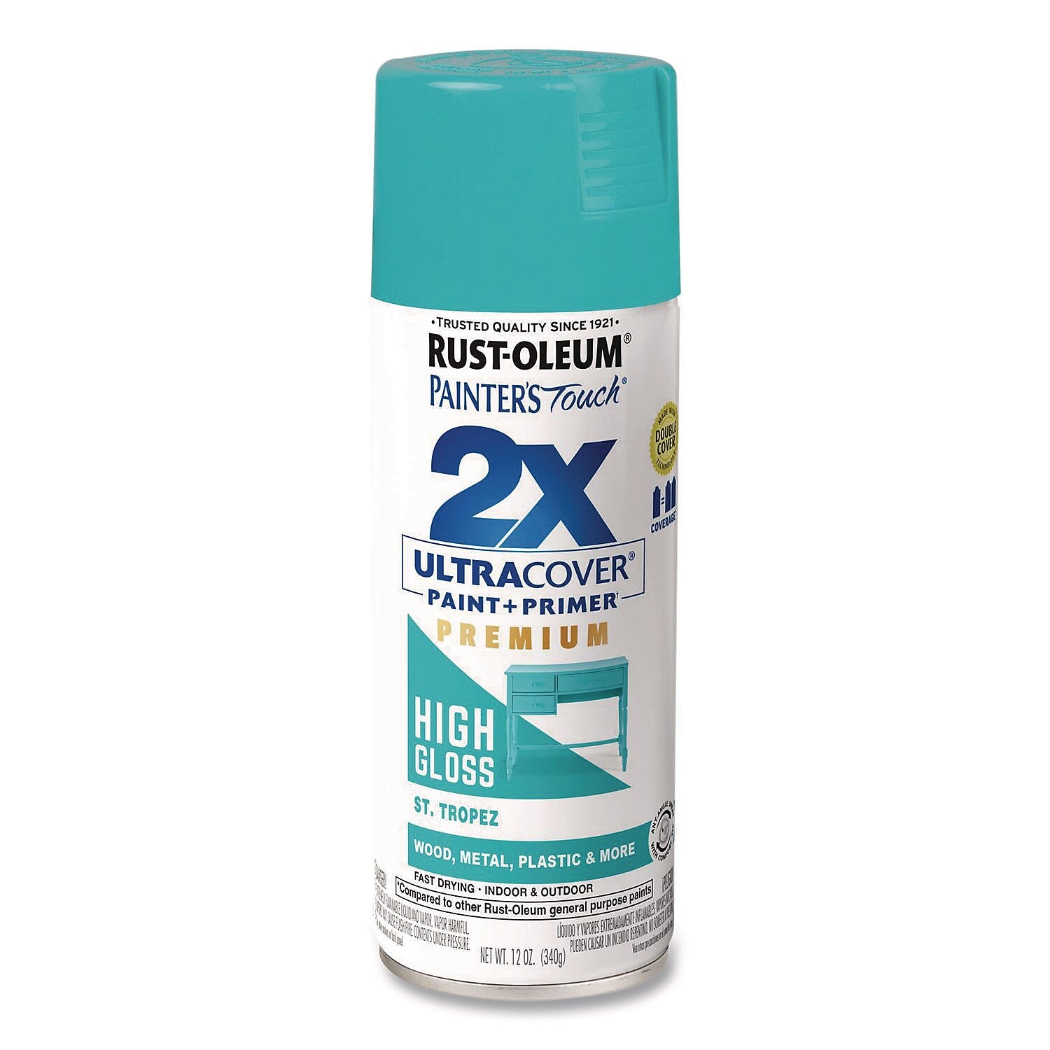 Rust-Oleum Painter's Touch 2X Ultra Cover Spray Paint, St. Tropez, 12 oz., 6/Carton (331175)