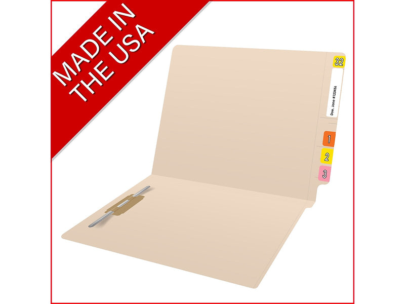 Medical Arts Press End Tab File Folder, Straight-Cut, Letter Size, Manila, 50/Box (S-01103-50-3)