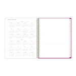 Planning Calendar KV Magenta Blooms PP 8.5x11 RY26 Wkly/Mthly Safety Wirebound -
