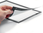 Durable DURAFRAME Document Holder, 8.5" x 11", Wall Mounted, Vertical/Horizontal, Bottom Loading, Black, 2/Pack (DUR-476801)