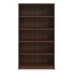 Alera Seville 65" 5-Shelf Bookcase with Adjustable Shelves, Mahogany Melamine (AE1NNN-B366514 HRG)