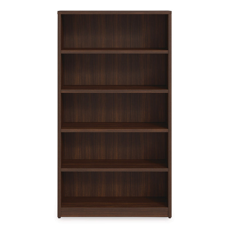 Alera Seville 65" 5-Shelf Bookcase with Adjustable Shelves, Mahogany Melamine (AE1NNN-B366514 HRG)