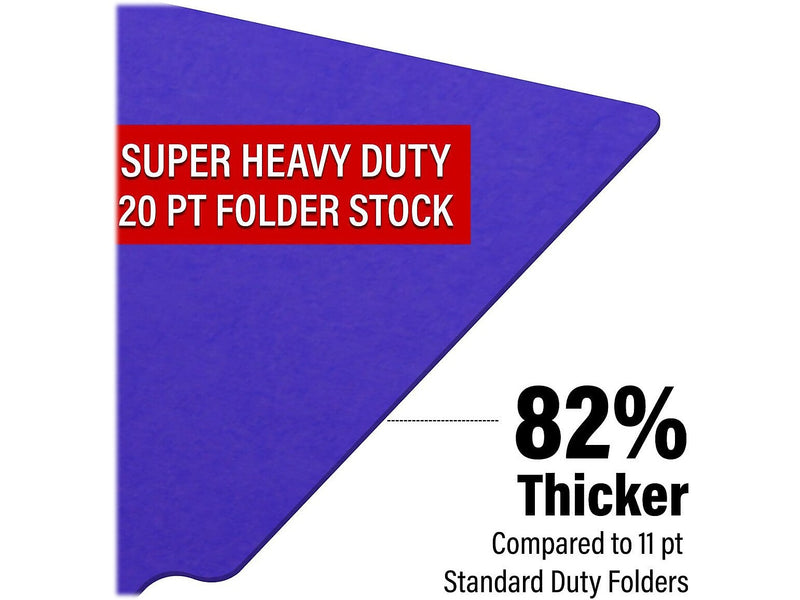 Medical Arts Press Heavy-Duty End Tab File Folder, Straight Cut, Letter-Size, Purple, 40/Box (S-09459-PUR)