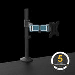 Fellowes Reflex Adjustable Monitor Arm, Up to 32" Monitor, Black (8502501)