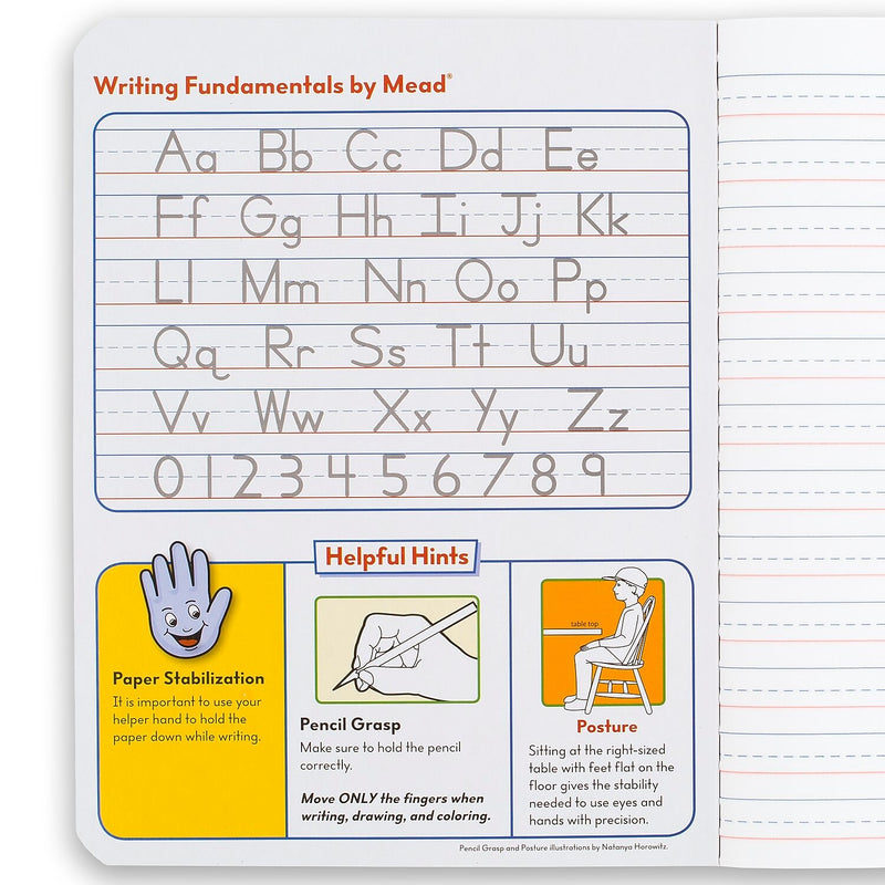 Mead Grades K-2 Composition Notebooks, Primary Ruled, 100 Sheets, Blue (09902)