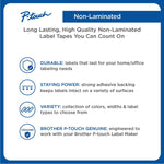 Brother P-touch M-231 Label Maker Tape, 1/2" x 26-2/10', Black on White, 2/Pack (M-2312PK)