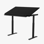 VersaDesk PowerLift 48"W Electric Adjustable Drafting Table, Black (PEDT48-BB-APP)