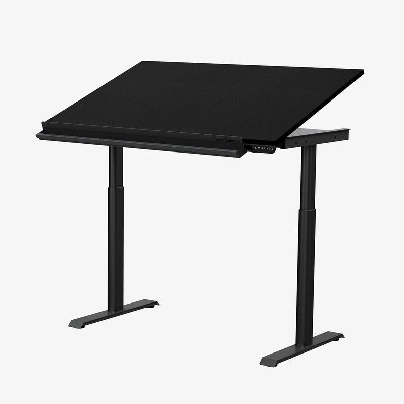 VersaDesk PowerLift 48"W Electric Adjustable Drafting Table, Black (PEDT48-BB-APP)