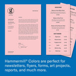 Hammermill Fore MP Colors Multipurpose Paper, 20 lbs., 8.5" x 11", Pink, 500 Sheets/Ream (103382)