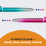 BIC 4-Color Smooth Gradient Retractable Ballpoint Pen, Assorted Ink, 12/Pack (MMSG11-AST)