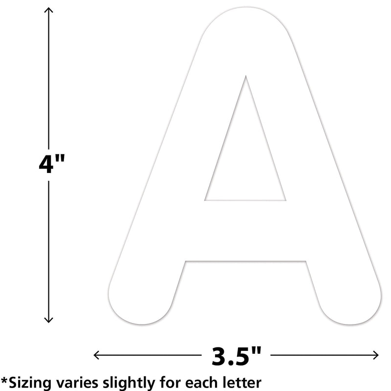 Teacher Created Resources 4" Self-Adhesive Letters and Numbers, White, 108/Pack (TCR9641)