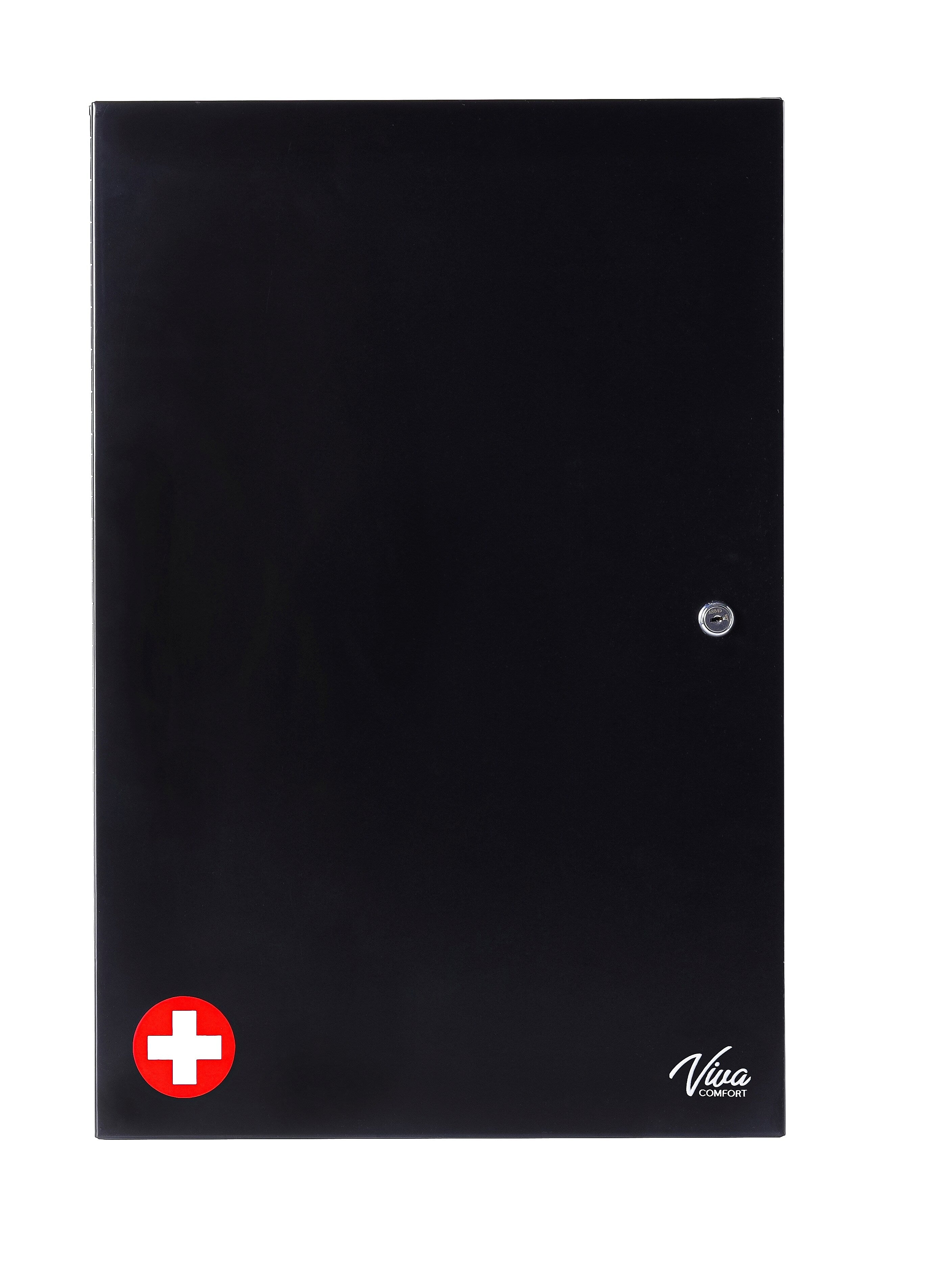 Viva Comfort Large Double Door Medicine Locking Secure Storage Medical Cabinet, 1.7 cu. ft., Black (ADIME999-03-BLK-MK)