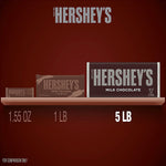 HERSHEY'S Milk Chocolate Snack Size, Candy Bars Jumbo Bag, 19.8 oz (246-00015)