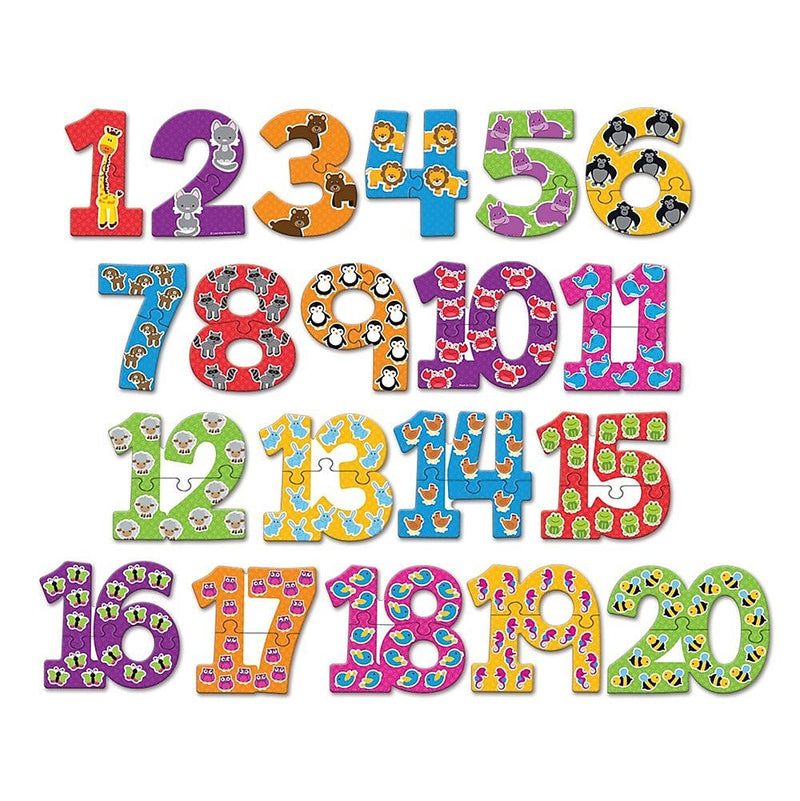 Learning Resources Number Puzzle Cards Early Number Recognition, 40 Pieces (LER8591)