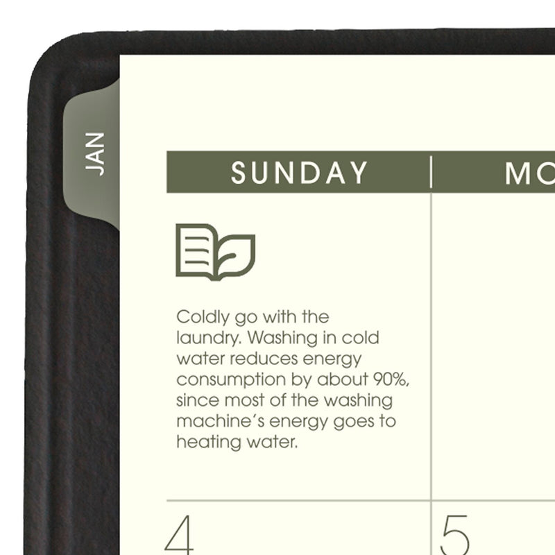 2026 AT-A-GLANCE Recycled 7" x 8.75" Weekly & Monthly Appointment Book, Faux Leather Cover, Black (70-951G-05-26)